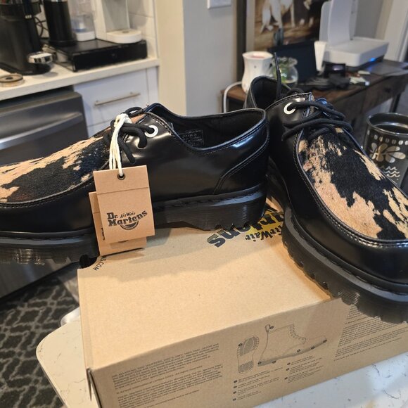 Doc Martens Zeffir 3i Bex Buttero Hair/Leather Oxfords Women's Size 9 Mens 8 NEW - Picture 4 of 11